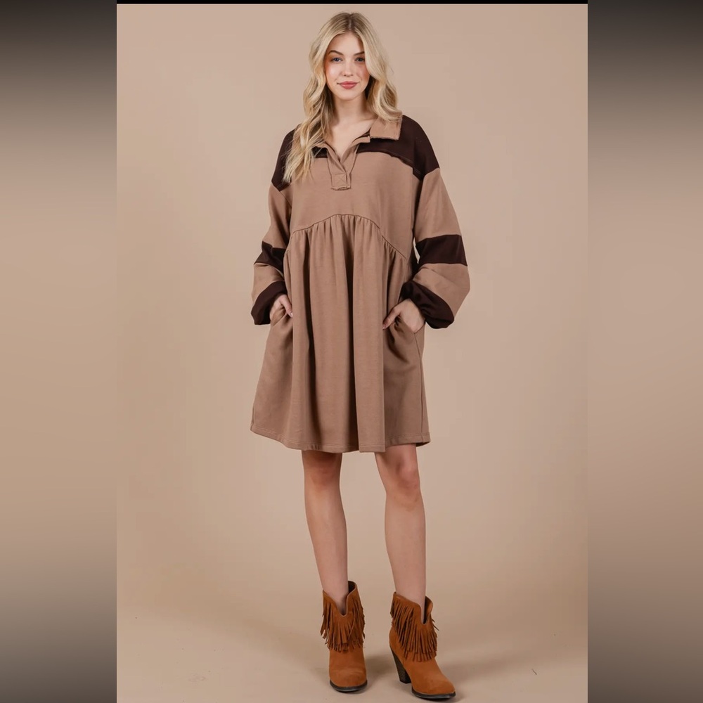 Brown and Dark Brown Dress